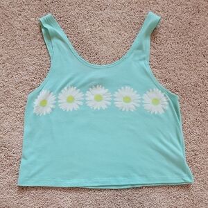 Mint Green Daisy Print Tank Top From Charlotte Russe Size M